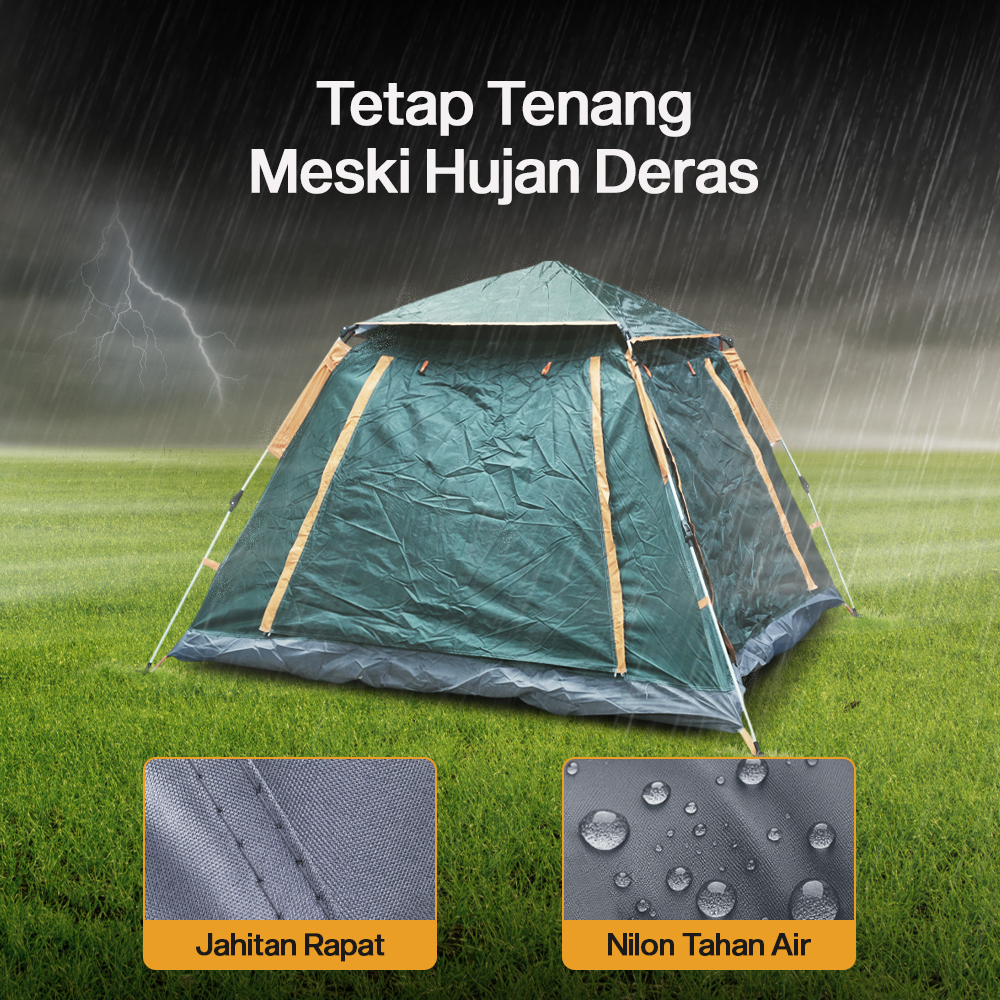 Gambar produk WolFAce Tenda Camping Lipat Otomatis 3-4 Orang Single Layer Waterproof - SMF828