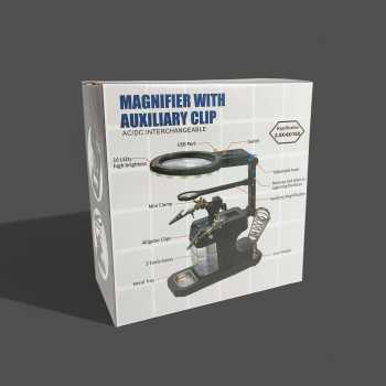 Gambar produk Pegangan Solder dengan Kaca Pembesar LED Welding Magnifier 2.5X/4X/16X - TE-803