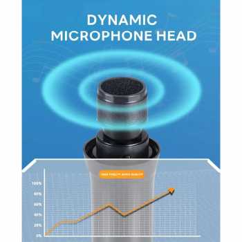 Gambar produk RIWORAL Mikrofon Karaoke Wireless Cardioid Microphone 2.4G 800mAh - RI-28