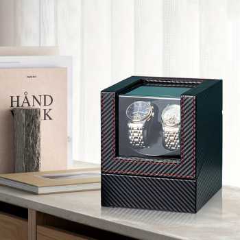 ZOEJOE Watch Winder Pemutar Jam Tangan Otomatis 3 Mode 2 Slot - W136T