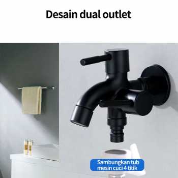 Gambar produk Suiton Keran Air Faucet 2in1 Water Outlet Mop Pool Stainless Steel - INU112