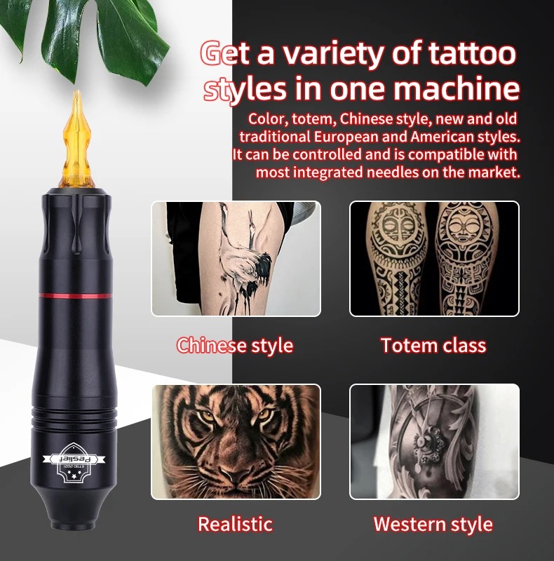Gambar produk PESLIEF Mesin Tato Tattoo Embroidery Machine Kit 1300mAh 12000 RPM - P120