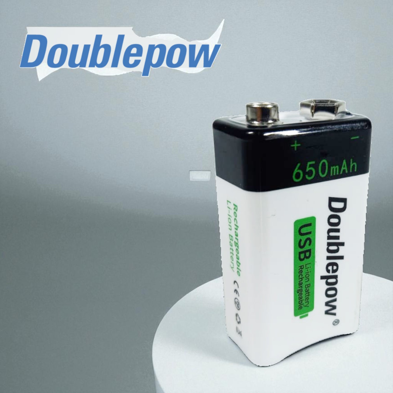 Gambar produk Doublepow Baterai Rechargeable 9V Li-Ion 650mAh 1 PCS - DP-9V6