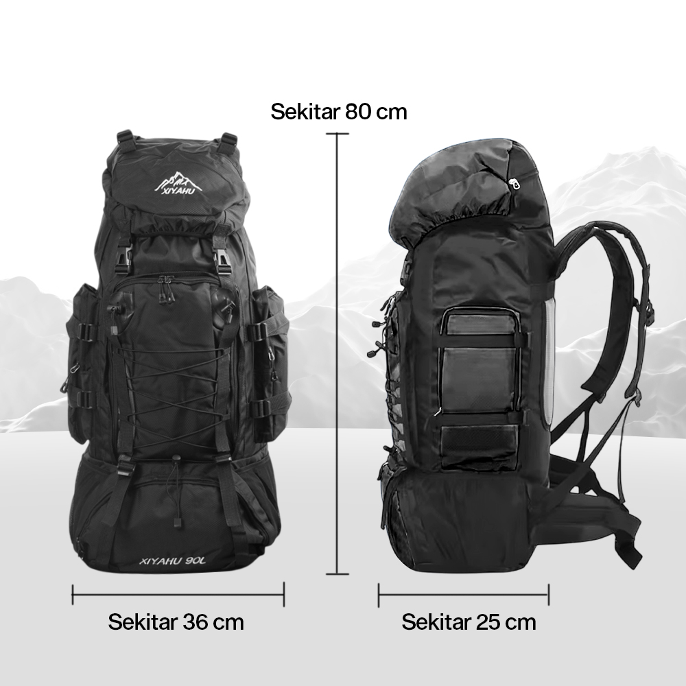 Gambar produk XIYAHU Tas Gunung Carrier Bag Travel Backpack Waterproof 90L - SIG3D