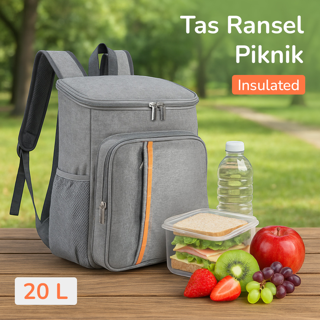 Gambar produk ZAOQIU Tas Ransel Piknik Hot and Cold Lunch Bag Insulated Backpack - YY29