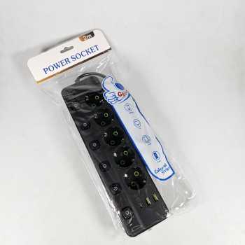 Gambar produk Taffware Stop Kontak 5 Lubang USB Type C EU Plug 10A 110-250V 2500W - QL-1098U