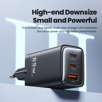 Gambar produk Toocki Kepala Charger USB Fast Charging Multi Port PD QC 4.0 GaN 65W - TCT65-22EU