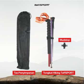 Gambar produk TaffSPORT Tongkat Hiking Lipat Trekking Pole Aluminium Alloy 120 cm - Z1802