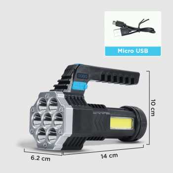 Gambar produk TANJE Senter LED USB Rechargeable Flashlight XPE 7 Head COB Light - T700