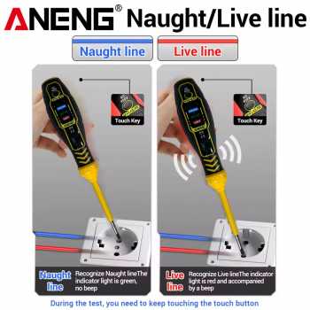 Gambar produk ANENG Obeng Tespen Tester Pen Highlight Voltage With 3 Indicator Obeng Minus - B18