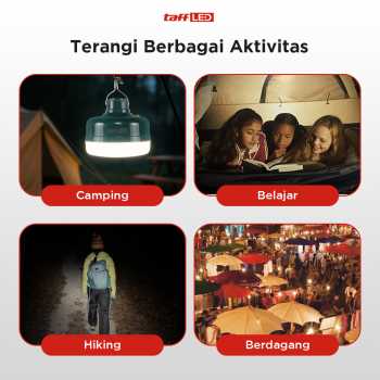 Gambar produk TaffLED Lampu LED Camping Gantung Waterproof Cool White 1200mAh 12W - V51