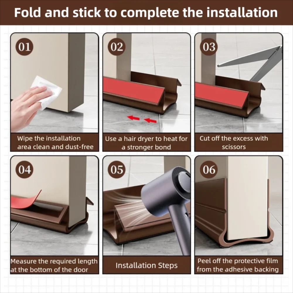 Gambar produk HOMLY Lis Penghalang Serangga Debu Bawah Pintu Door Bottom Seal 93cm - H93