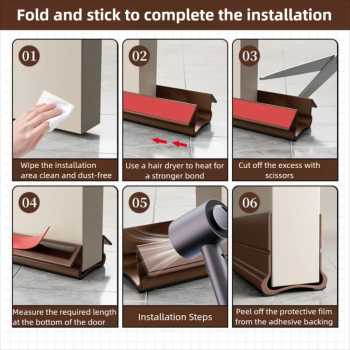 Gambar produk HOMLY Lis Penghalang Serangga Debu Bawah Pintu Door Bottom Seal 93cm - H93
