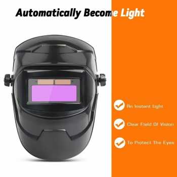 PLASHMA Helm Las Otomatis Red Light Lens Auto Dimming Welding Mask - P20
