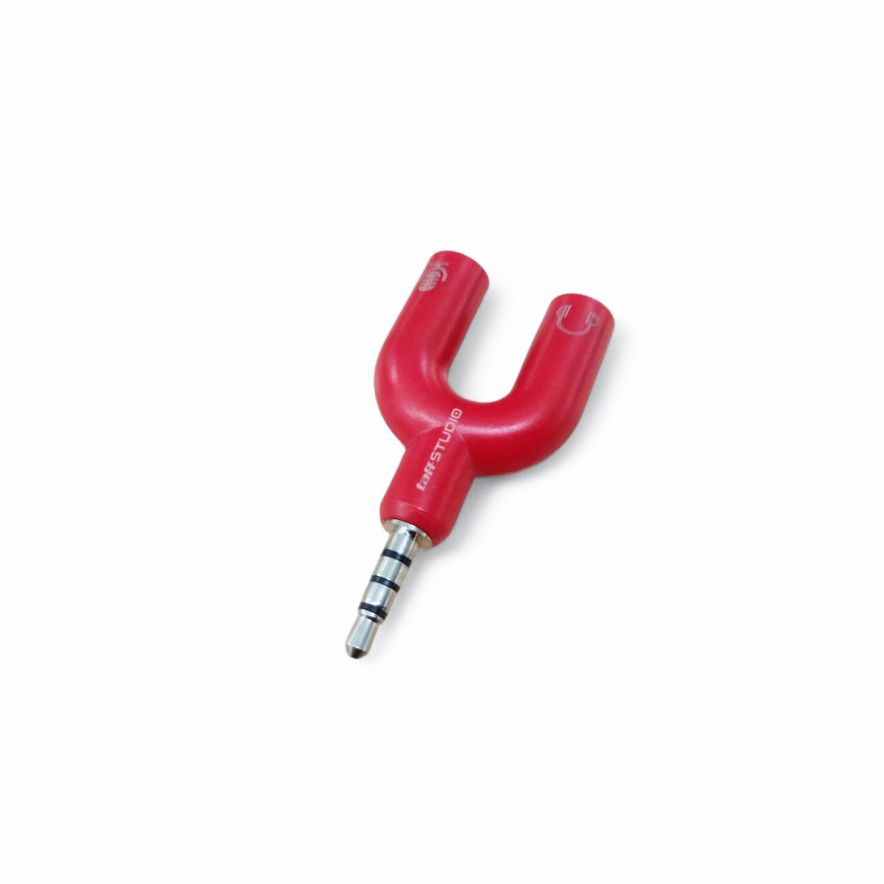 Gambar produk TaffSTUDIO Splitter Audio U Shape 3.5mm ke Headphone dan Mic - K0650