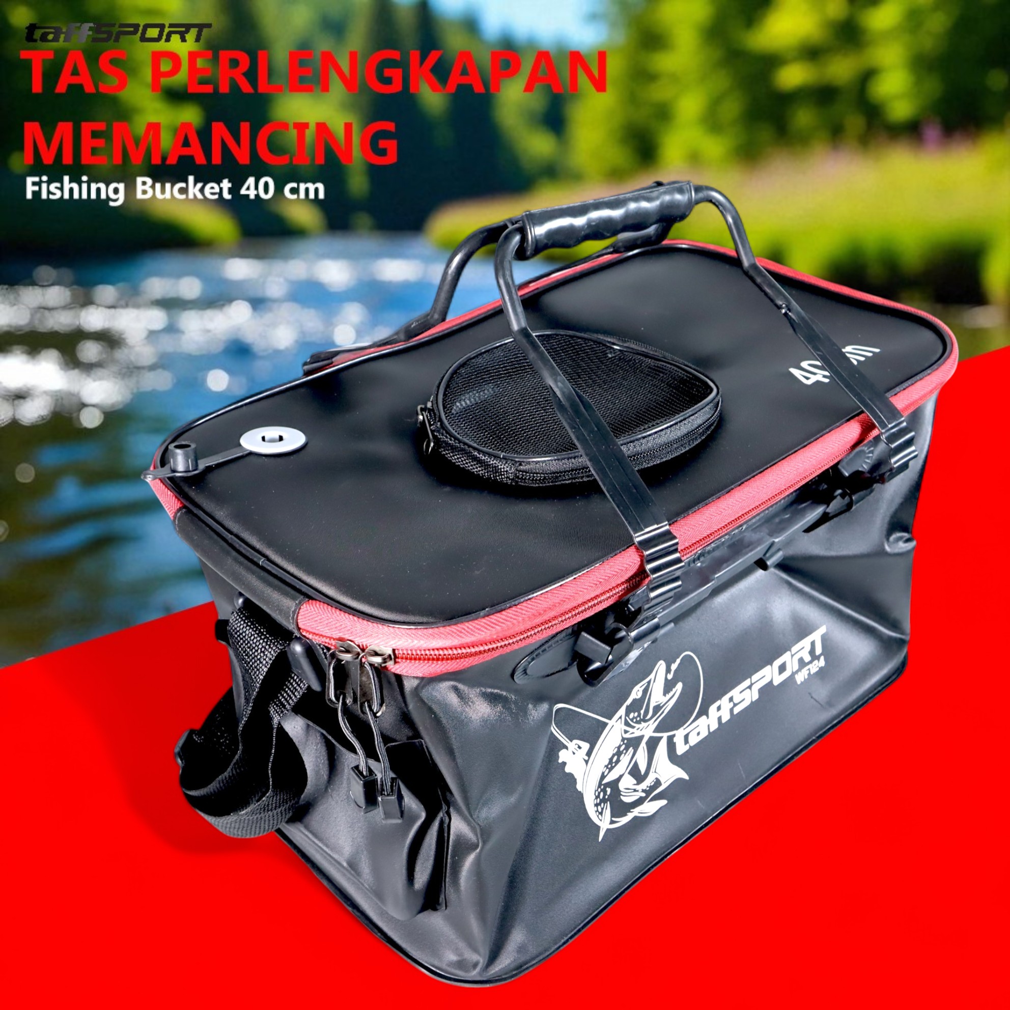 Gambar produk TaffSPORT Tas Perlengkapan Memancing Fishing Bucket 40CM - WF124