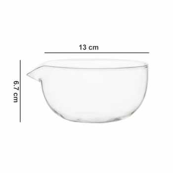 Gambar produk COOKYU Mangkuk Kaca Chawan Matcha Japanese Tea Bowl Glass Transparent 600ml - CO7