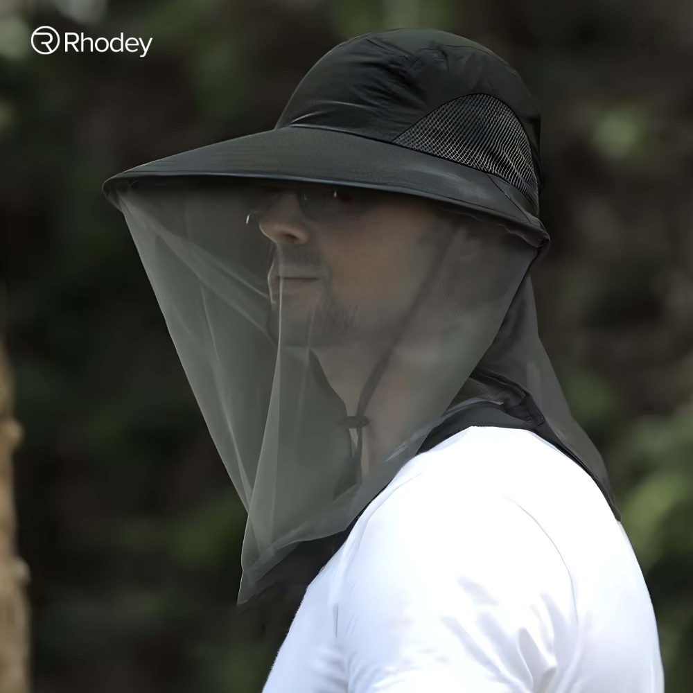 Gambar produk Rhodey Topi Rimba Outdoor Anti Mosquito Neck Flap Boonie Hat Nylon - GL017