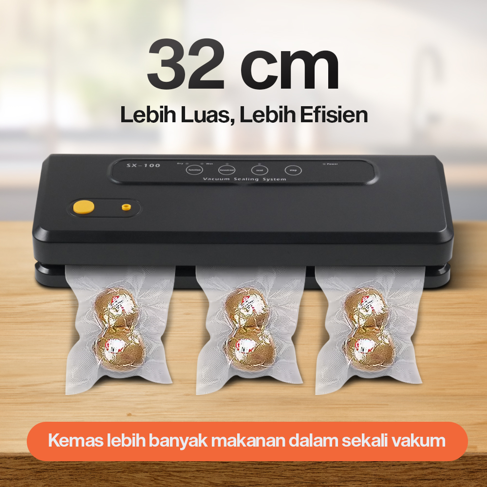 Gambar produk SOVACUM Alat Vakum Makanan Vacuum Sealer Packaging Machine with Bag - SX-100