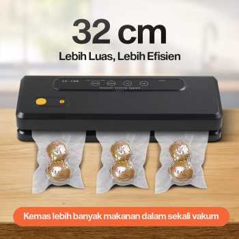 Gambar produk SOVACUM Alat Vakum Makanan Vacuum Sealer Packaging Machine with Bag - SX-100
