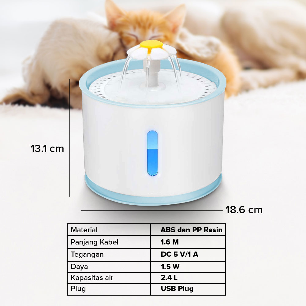 Gambar produk BaoRun Water Dispenser Fountain Tempat Minum Anjing 2.4L - DR008