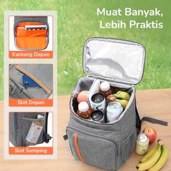 Gambar produk ZAOQIU Tas Ransel Piknik Hot and Cold Lunch Bag Insulated Backpack - YY29