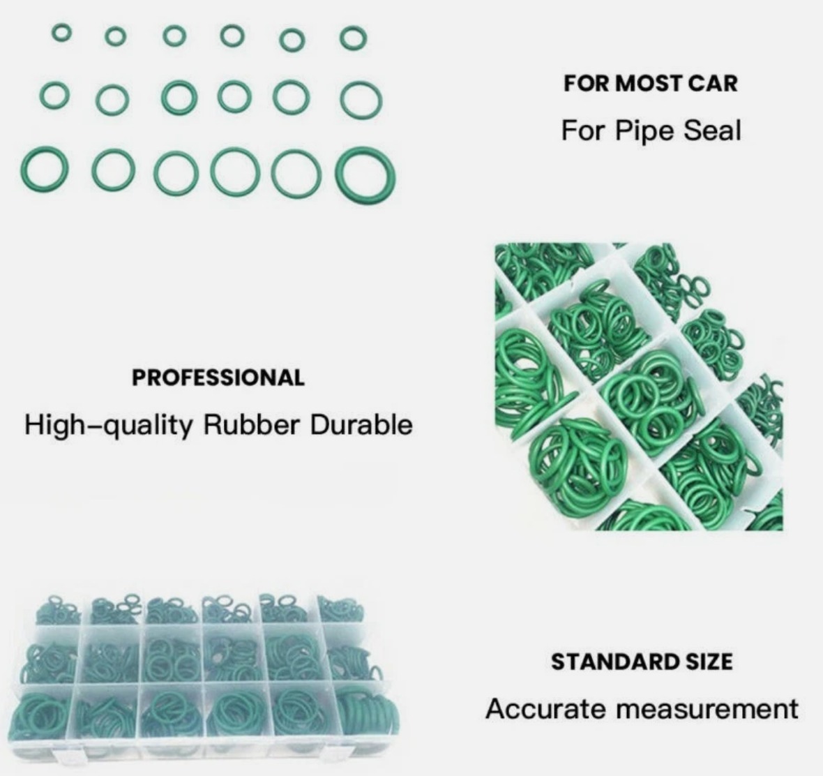 Gambar produk Taffware Karet Rubber O Ring Seal Gasket Sil Tightening 270 PCS - W-8085