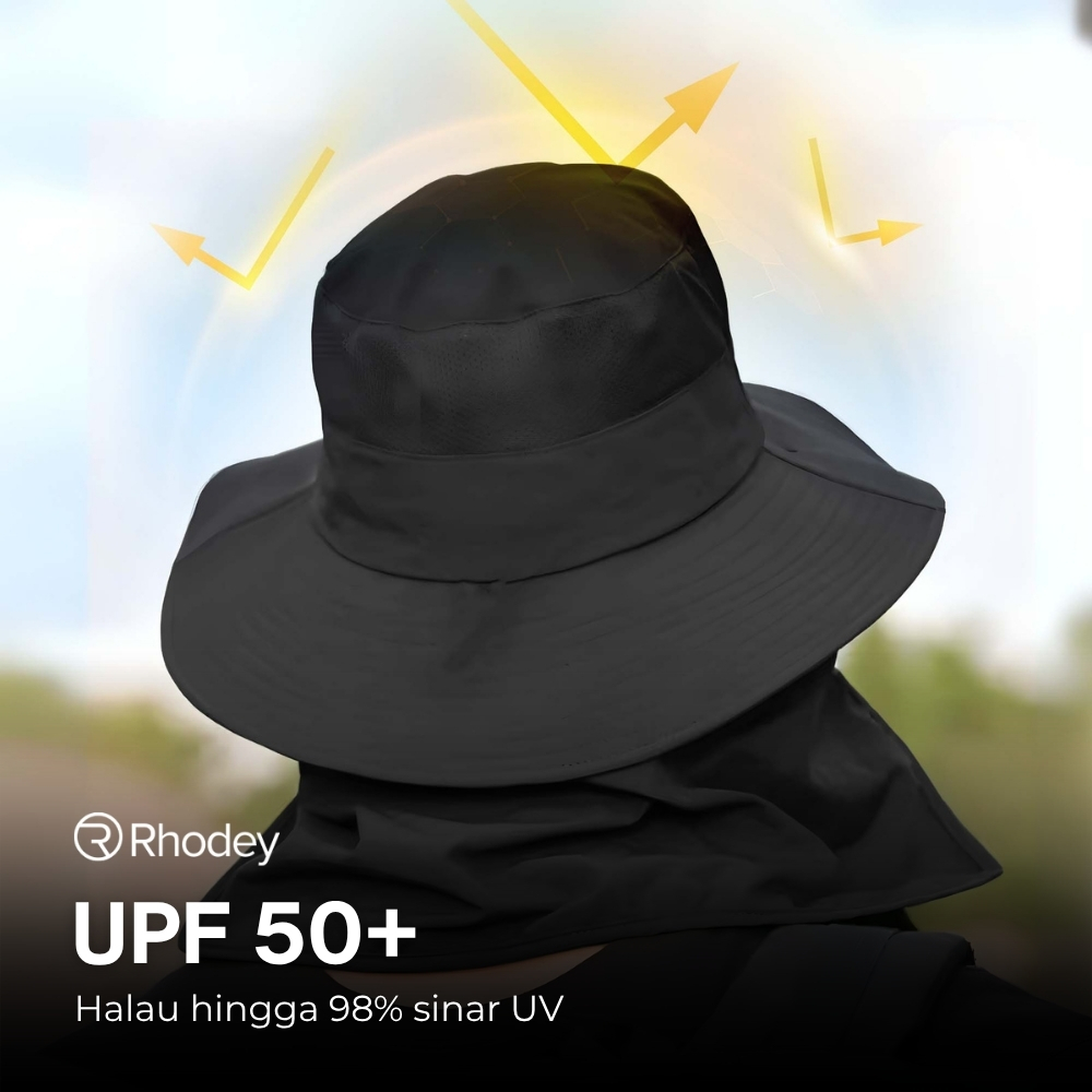 Gambar produk Rhodey Topi Rimba Outdoor Anti UV Waterproof Boonie Hat Polyester - GL001