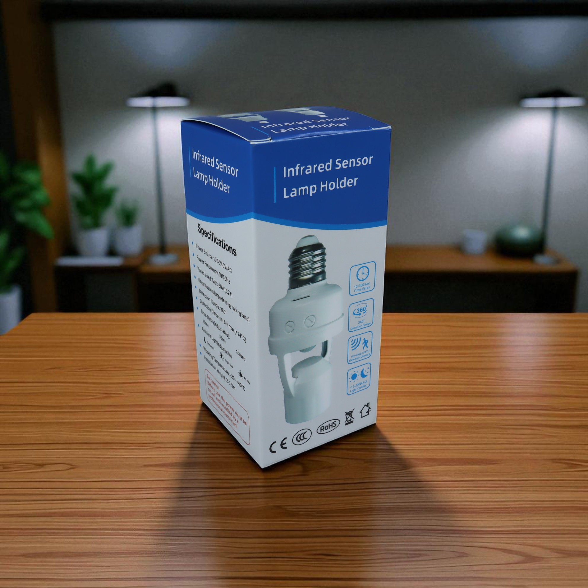 Gambar produk TaffLED Fitting Lampu Bohlam Sensor PIR Adjustable Timer 40W E27 - GG117