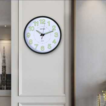 Gambar produk TaffHOME Jam Dinding Bulat Quartz Luminous Glow in The Dark 30cm MDB4