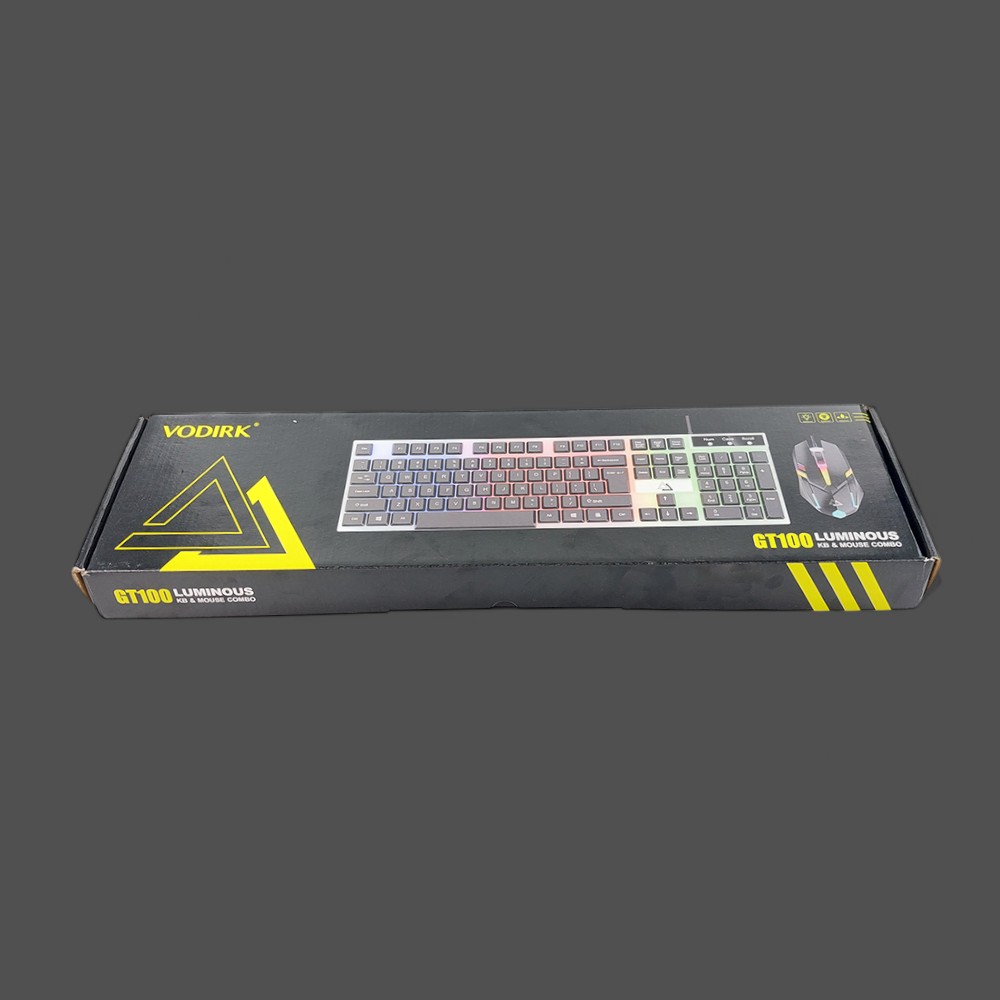 Gambar produk VODIRK Combo Gaming Keyboard Luminous LED Mechanical Feel with Mouse - GT100