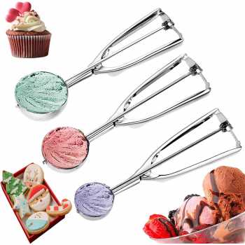 Gambar produk AXV Sendok Takar Es Krim Scoop Stainless Steel Spring Handle Medium - AX-24