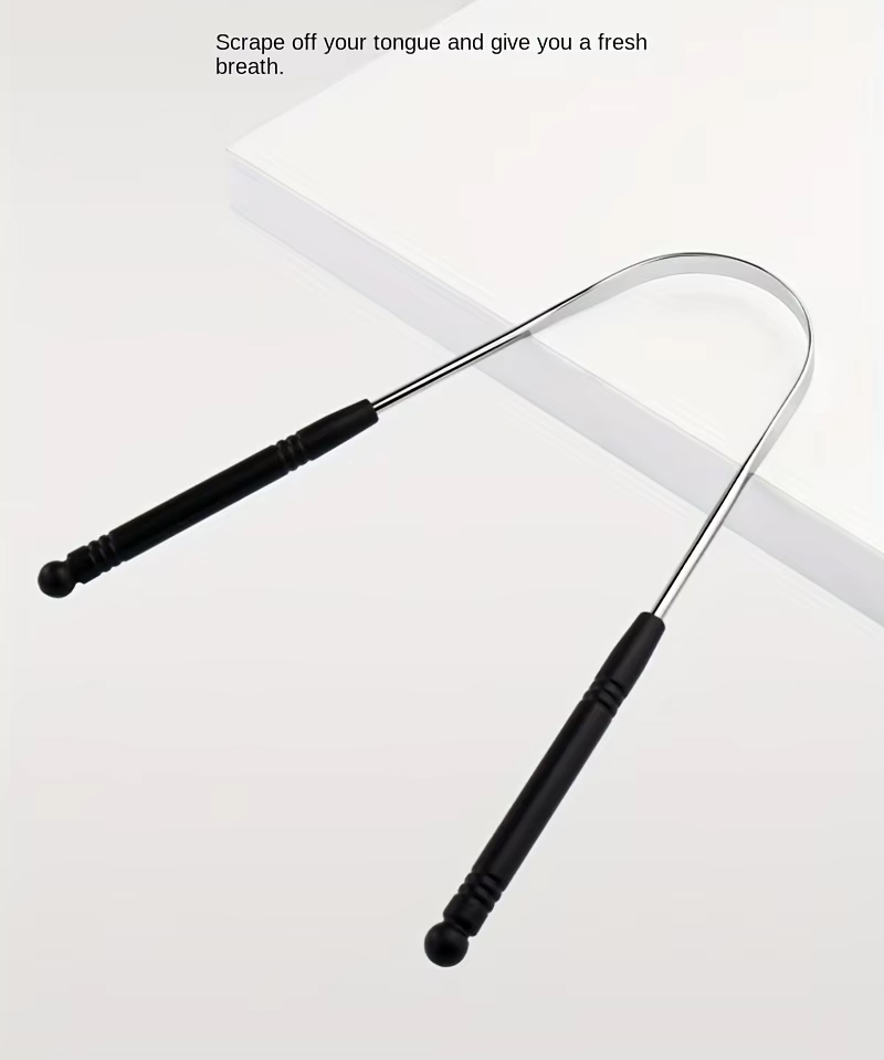 Gambar produk Uung Pembersih Lidah Bau Mulut Tongue Scraper Stainless Steel - INU149
