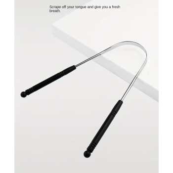 Gambar produk Uung Pembersih Lidah Bau Mulut Tongue Scraper Stainless Steel - INU149