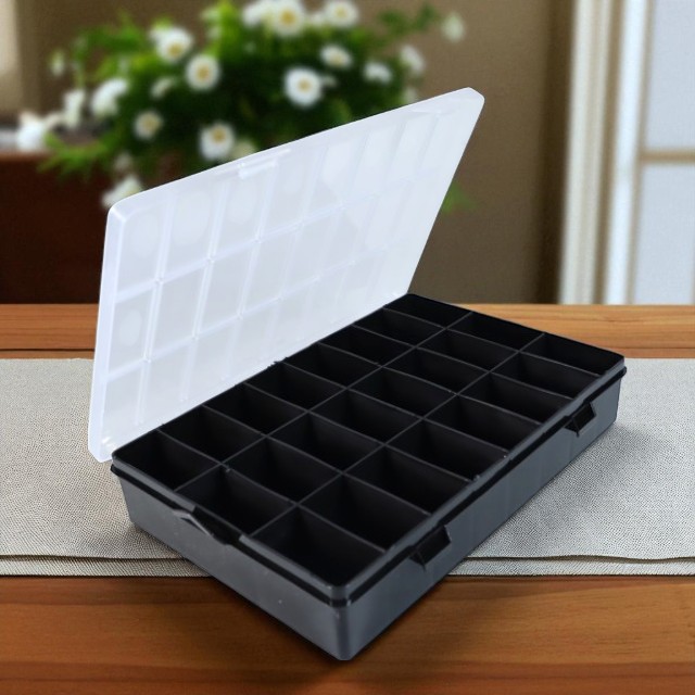 Gambar produk Idzes Kotak Penyimpanan Perhiasan Grid Box Storage Organizer 24 Slot - INU113