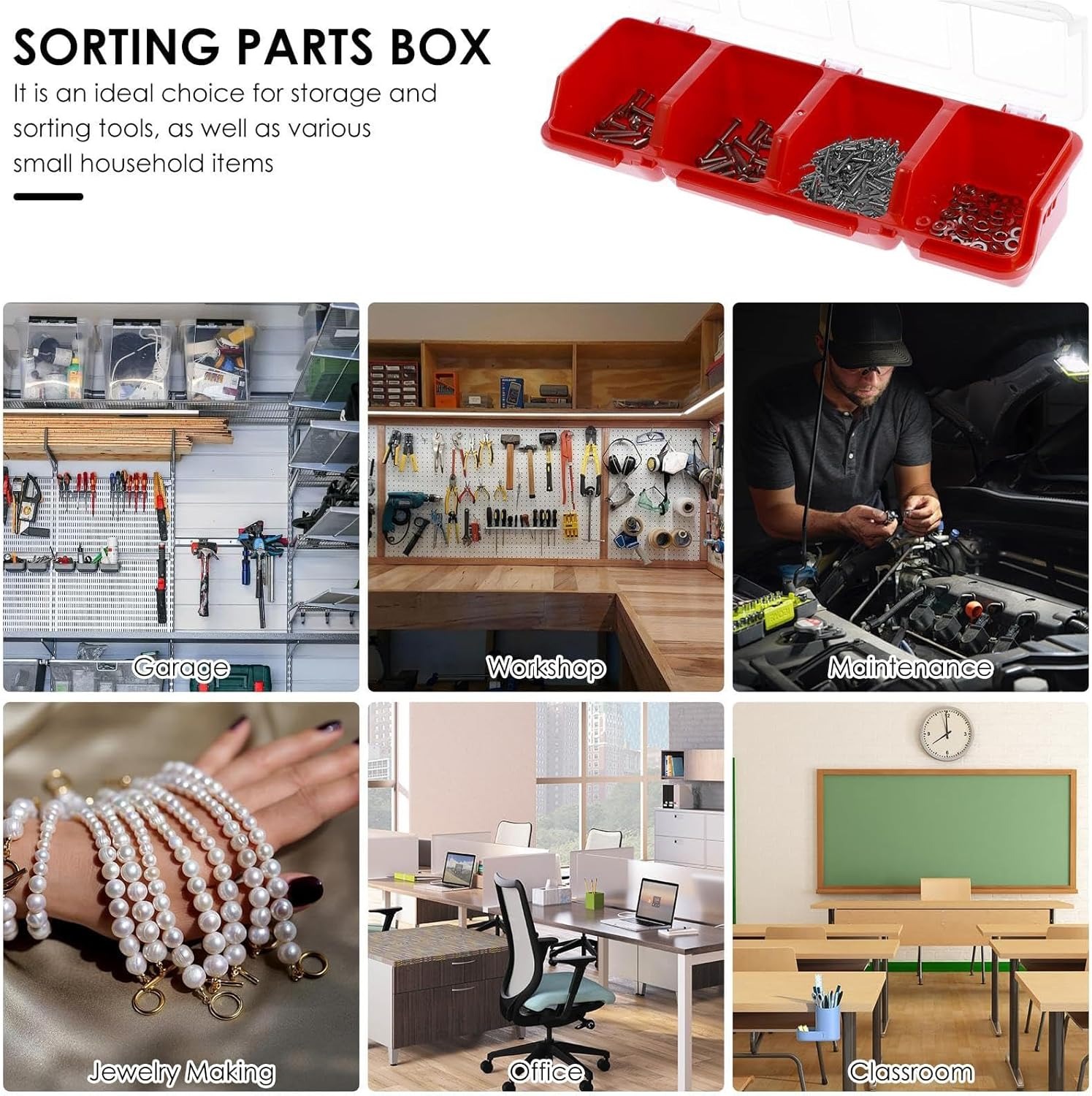 Gambar produk FMB Kotak Penyimpanan Baut Multi Compartment Organizer Box Screws - INU115