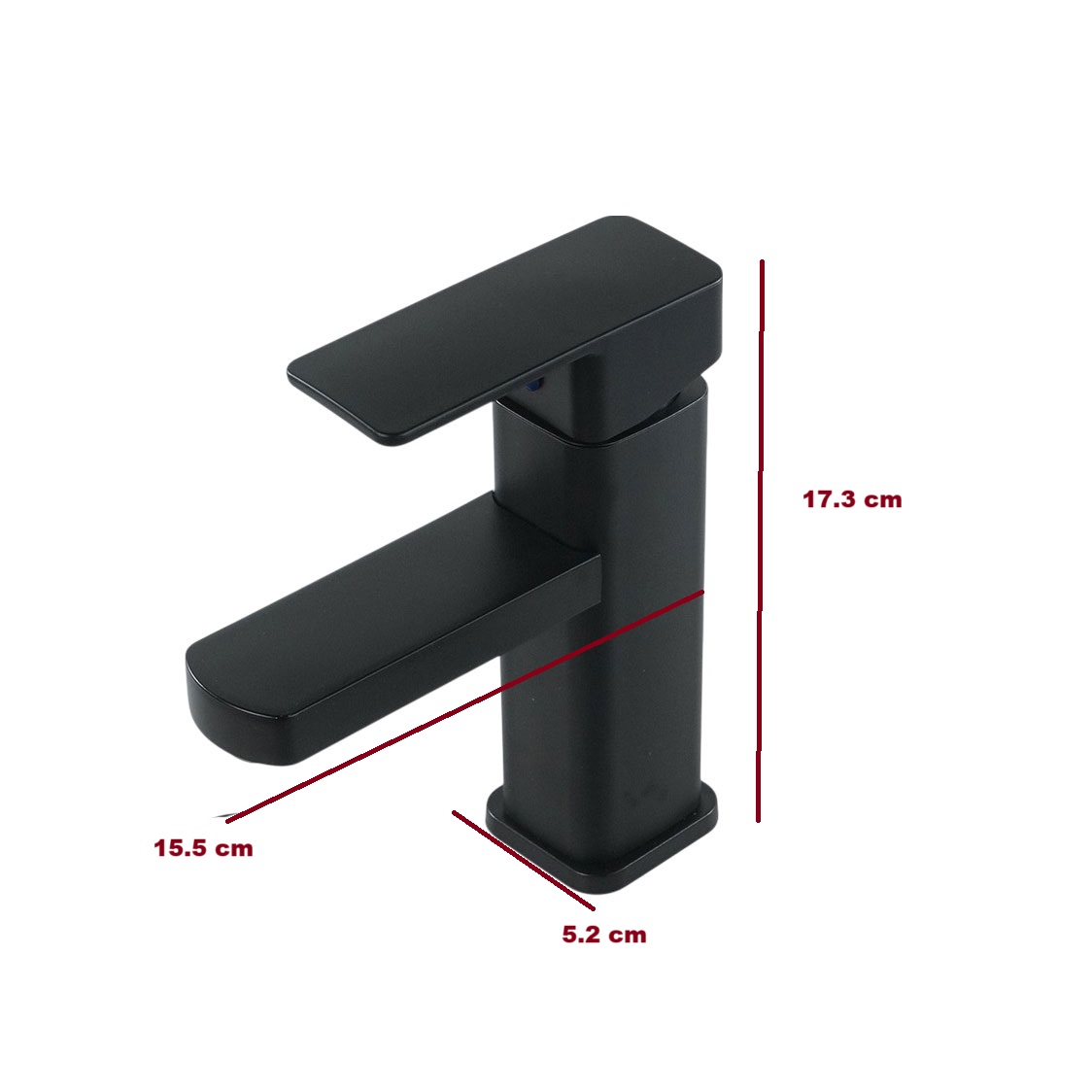 Gambar produk ZJM Keran Air Black Square Bathroom Faucet Mixer Tap - LB2982