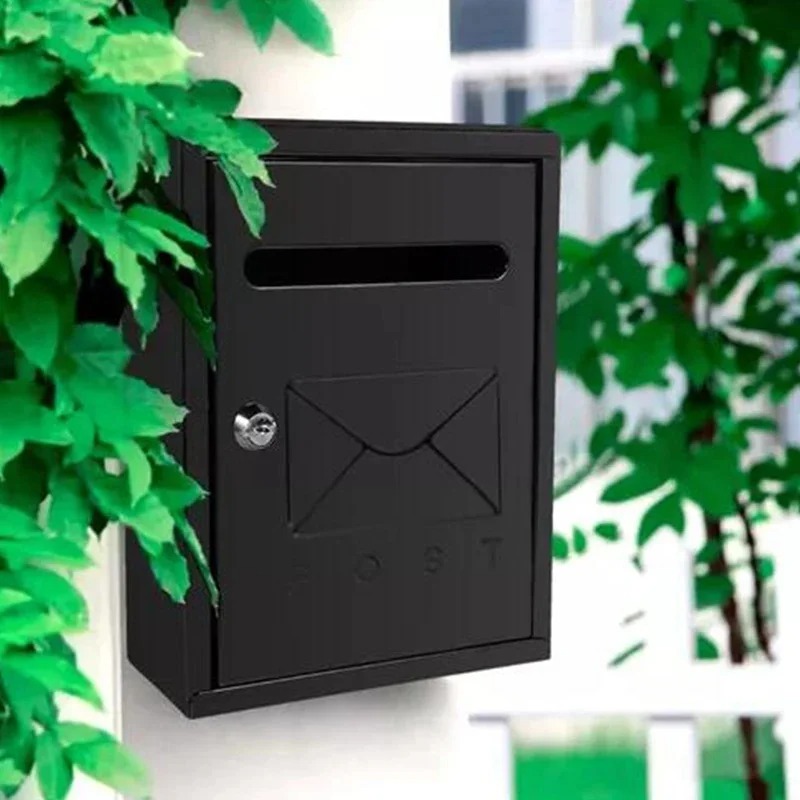 Gambar produk JUNLANG Kotak Surat Pos Metal Mailbox Wall Mounted 20x7.5x26.5cm - JM-20