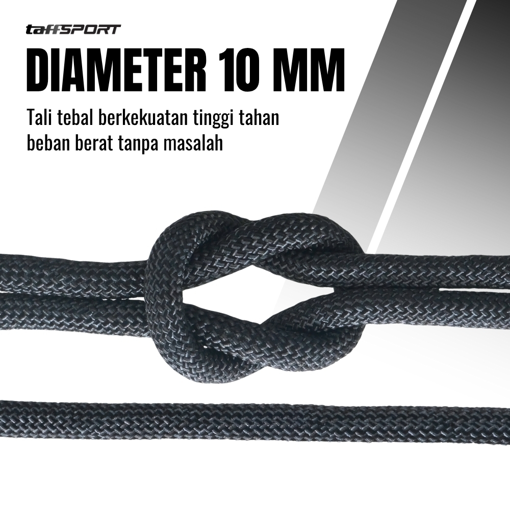 Gambar produk TaffSPORT Tali Paracord Panjat Tebing Climbing Rope 10mm Steel Buckle 20M - P4