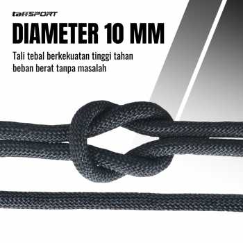 Gambar produk TaffSPORT Tali Paracord Panjat Tebing Climbing Rope 10mm Steel Buckle 20M - P4