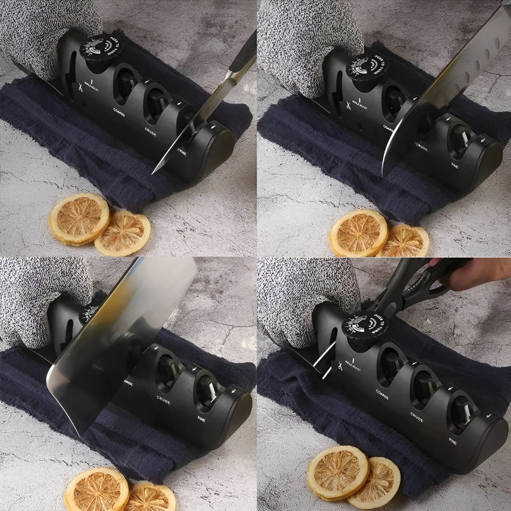 Gambar produk WAK Pengasah Pisau Dapur 4in1 Gunting Knife Sharpener Profesional - WK2003C