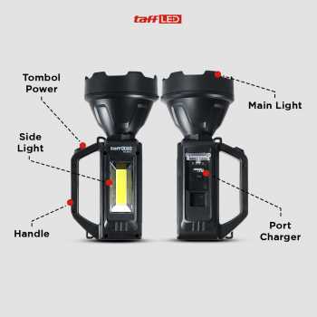 Gambar produk TaffLED Senter Portable Rechargeable LED dan COB 1200mAh - YD-899-7