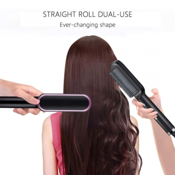Gambar produk POURCARE Sisir Catok Pelurus Rambut Hair Straightener Brush 45W - ML-909