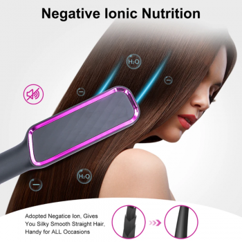 Gambar produk DUTRIEUX Sisir Catok Pelurus Rambut Hair Straightener Brush 35W - ZF-888