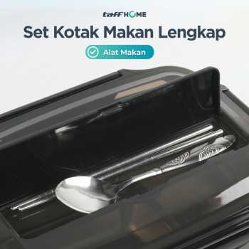 Gambar produk TaffHOME Kotak Makan Lunch Box Stainless Steel 3 Grid 1L - OU1000