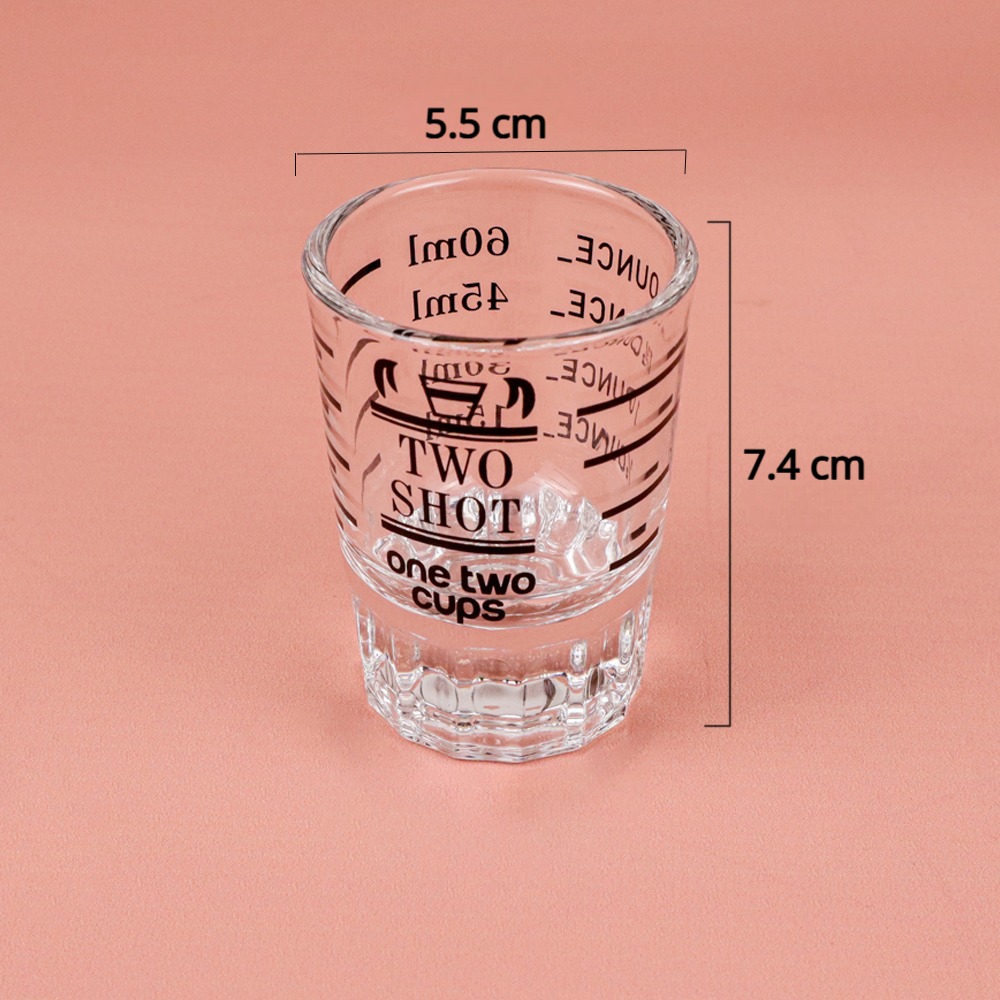 Gambar produk One Two Cups Gelas Kopi Expresso Shot Glass Coffee Cup 60ml - MD19