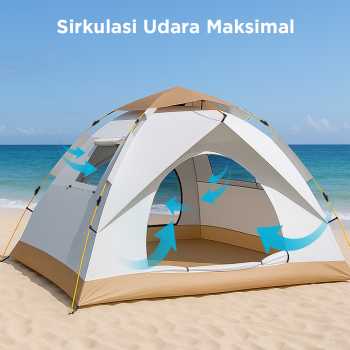 Gambar produk XTZ Tenda Camping Lipat Otomatis 2-3 Orang Double Layer Waterproof - X232