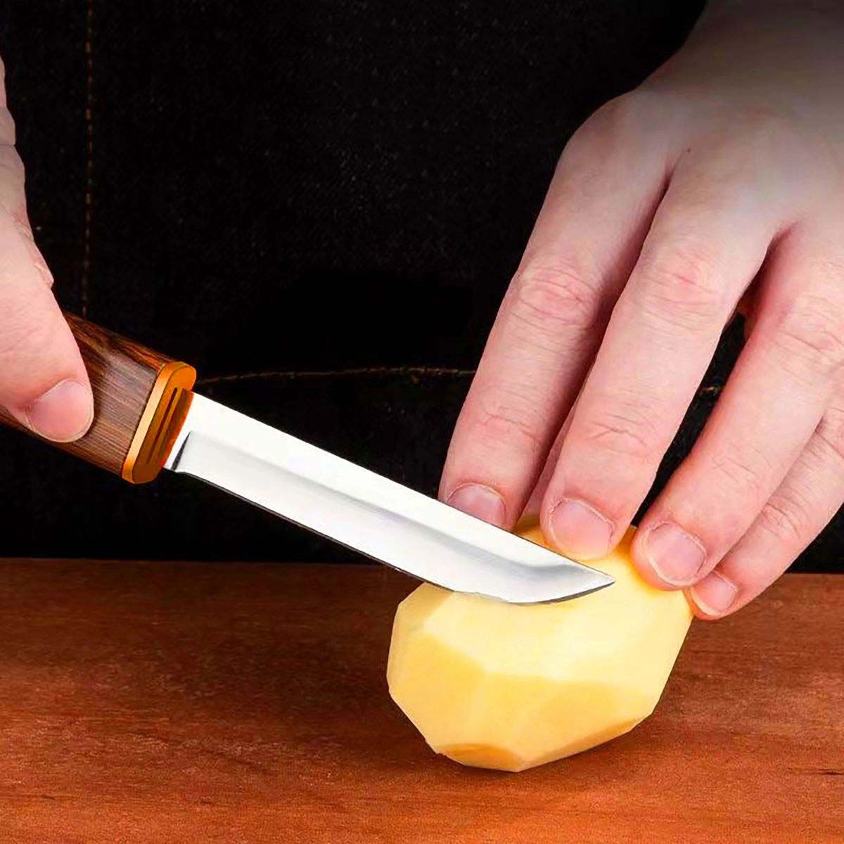 Gambar produk KNIFEZER Pisau Dapur Serbaguna 2in1 Stainless 5Cr13MoV Kitchen Knife - SJA0-87