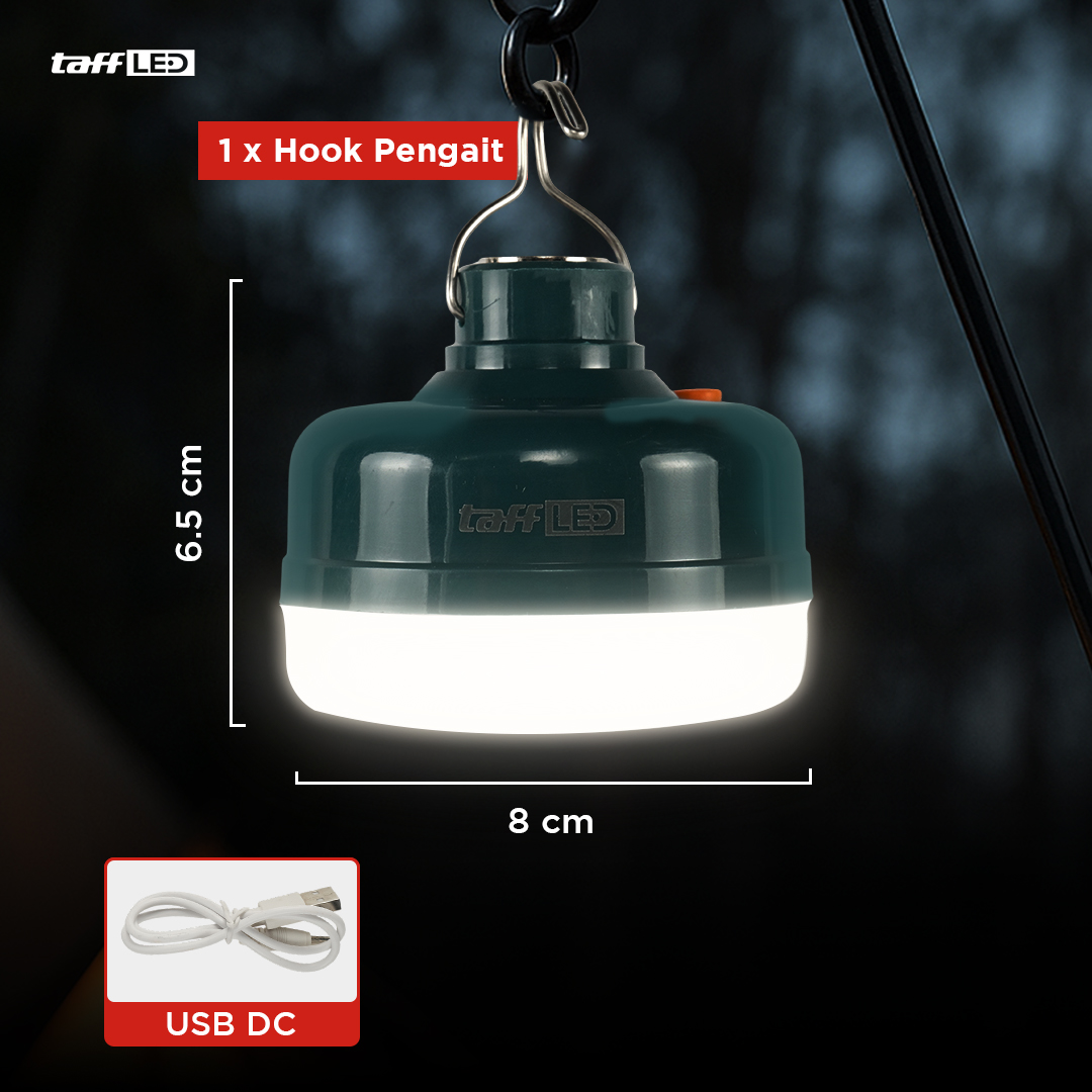 Gambar produk TaffLED Lampu LED Camping Gantung Waterproof Cool White 1200mAh 12W - V51