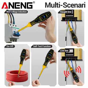 Gambar produk ANENG Obeng Tespen Tester Pen Highlight Voltage With 3 Indicator Obeng Minus - B18